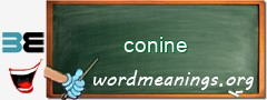 WordMeaning blackboard for conine